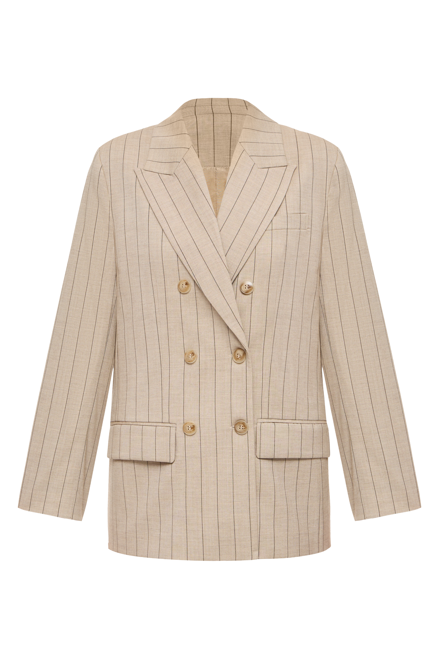Hazelnut Pinstripe Blazer