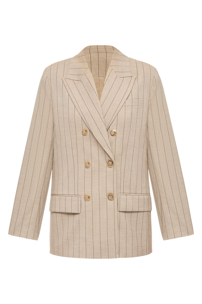 Hazelnut Pinstripe Blazer