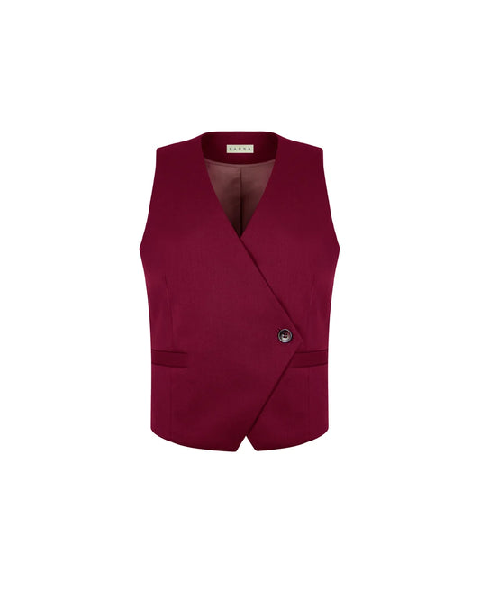 Жилет бургунді