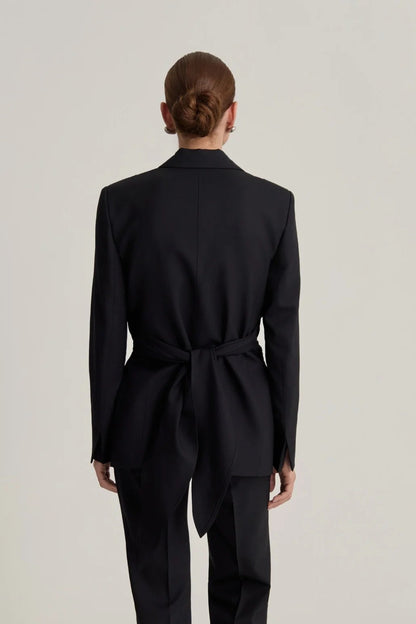 USTYNA Draped Jacket in Black