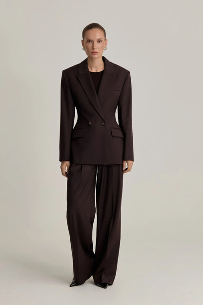 STELLA Fitted Jacket in Chocolate
