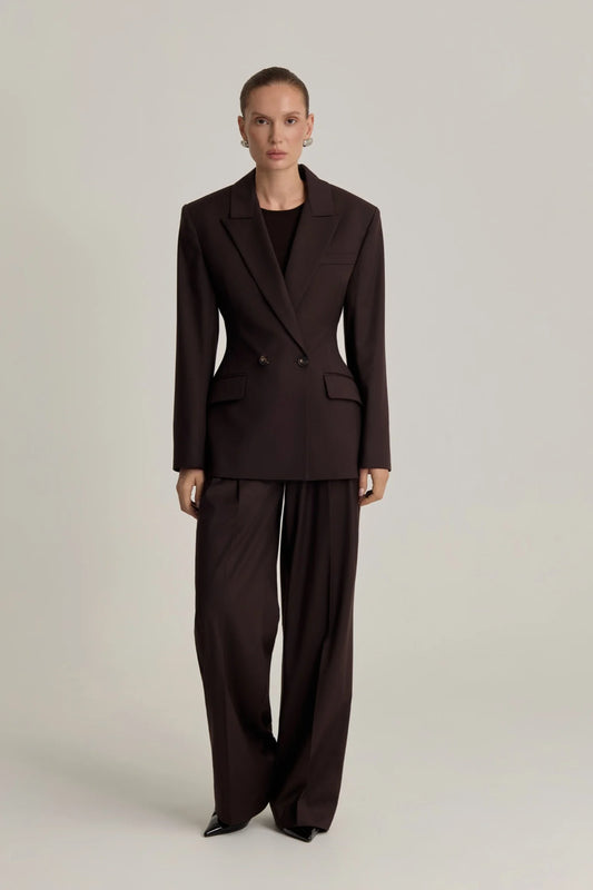 STELLA Fitted Jacket in Chocolate