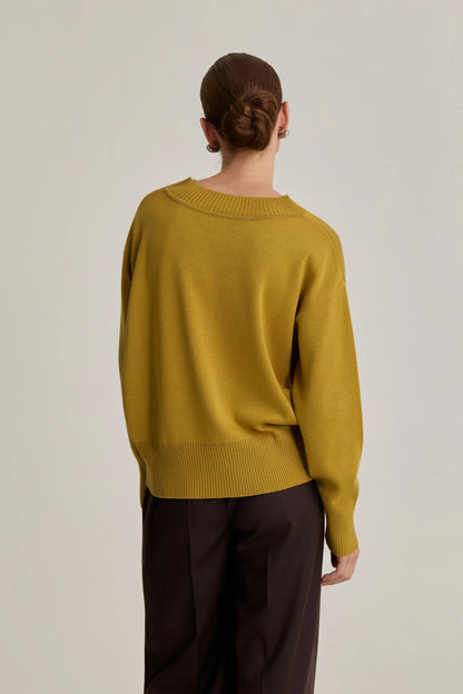 Olive V-Neck Sweater