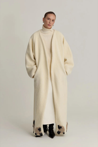 Пальто Gunya в молочному відтінку