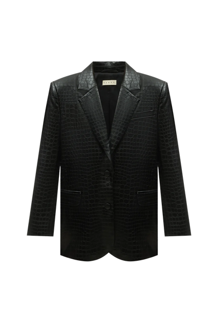 Black Reptile Eco-leather Jacket