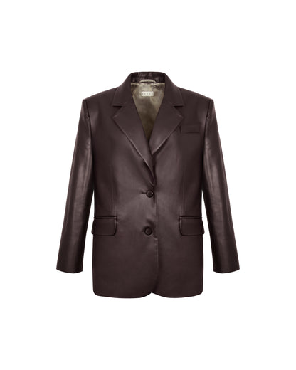 Dark Brown Eco-leather Jacket