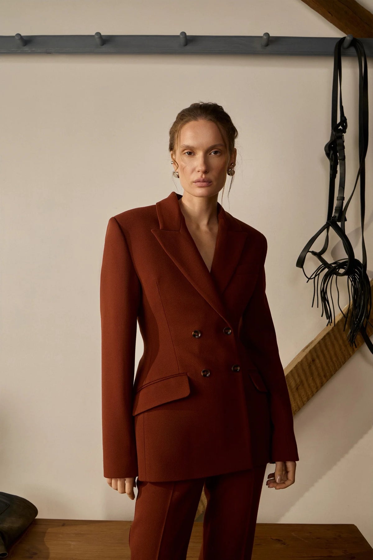 VERKHOVYNA Fitted Double-Breasted Jacket