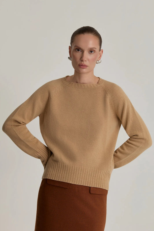 Beige Cashmere & Merino Wool Jumper