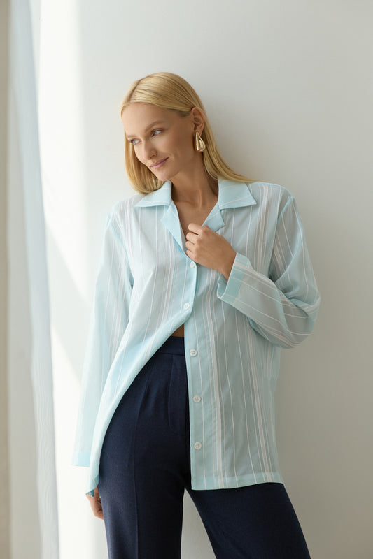 Shirt Daphne with white stripes