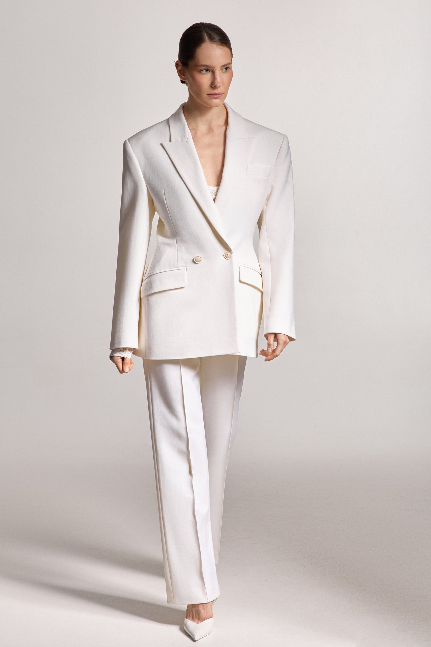 White Wool Pants