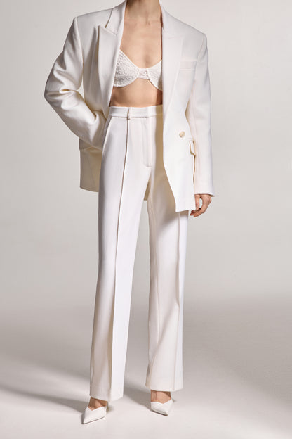 White Wool Pants