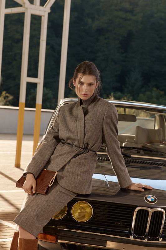 Сірий Жакет Emma в смужку