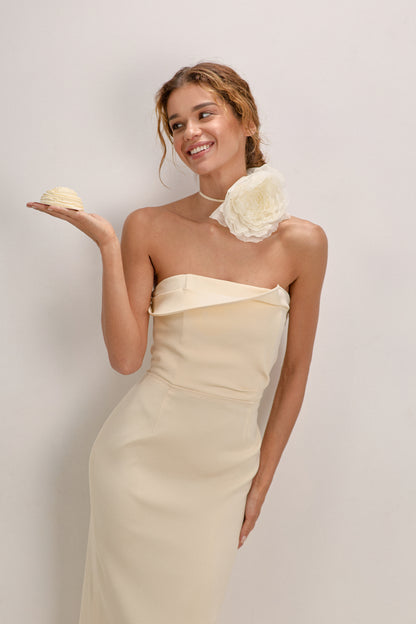 Milk Midi Dress Sofia