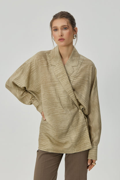 Chloe beige reptile jacket