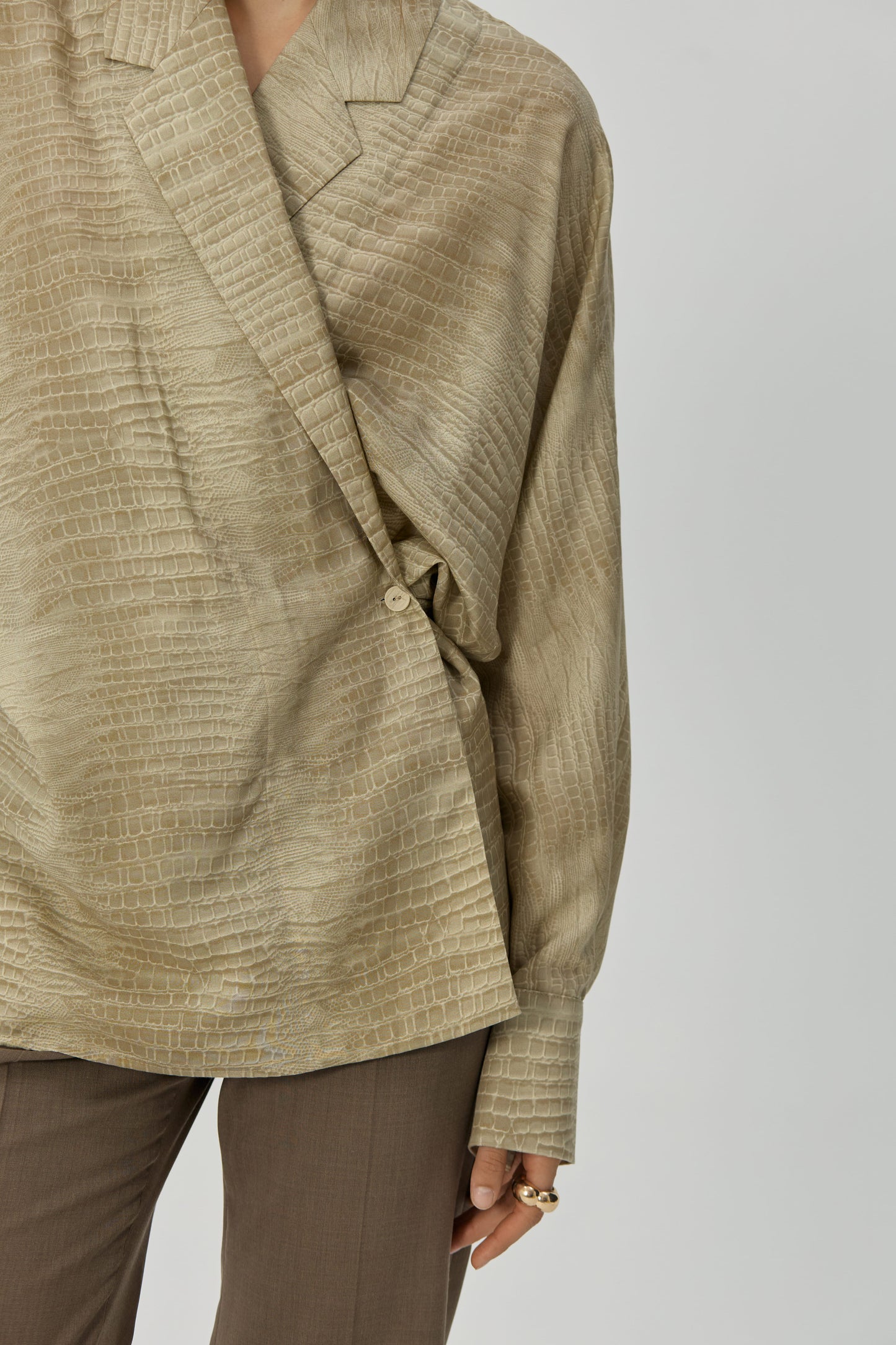 Chloe beige reptile jacket