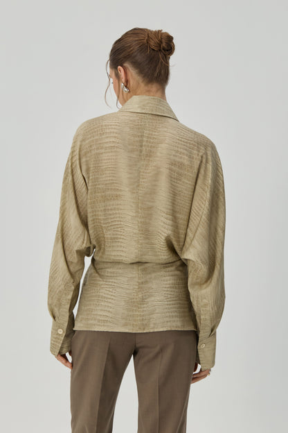 Chloe beige reptile jacket