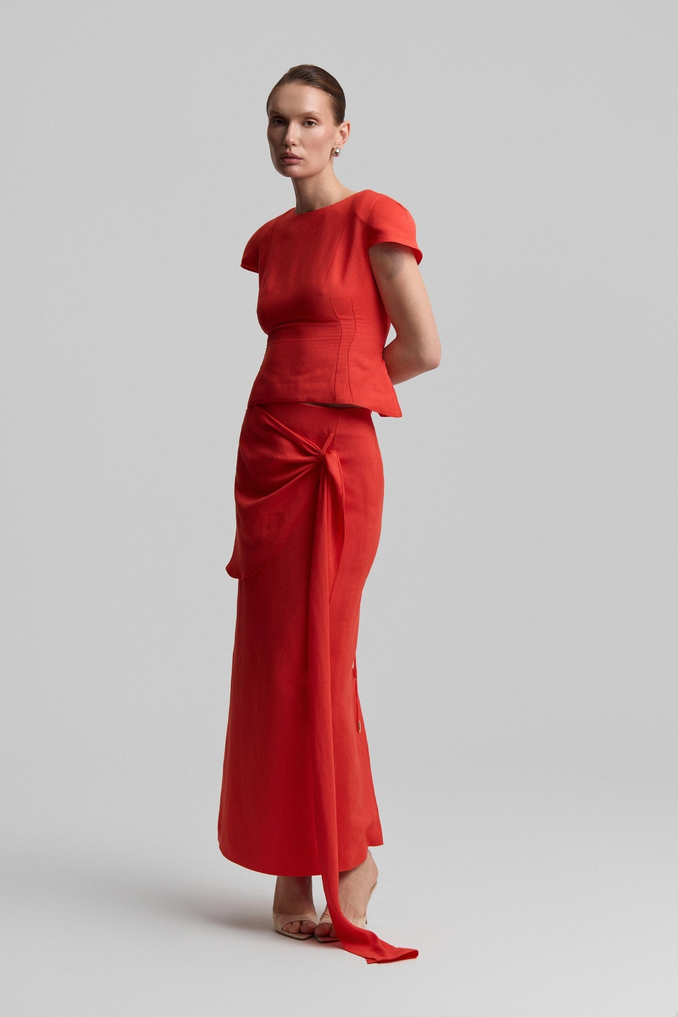 Red Skarlet maxi skirt