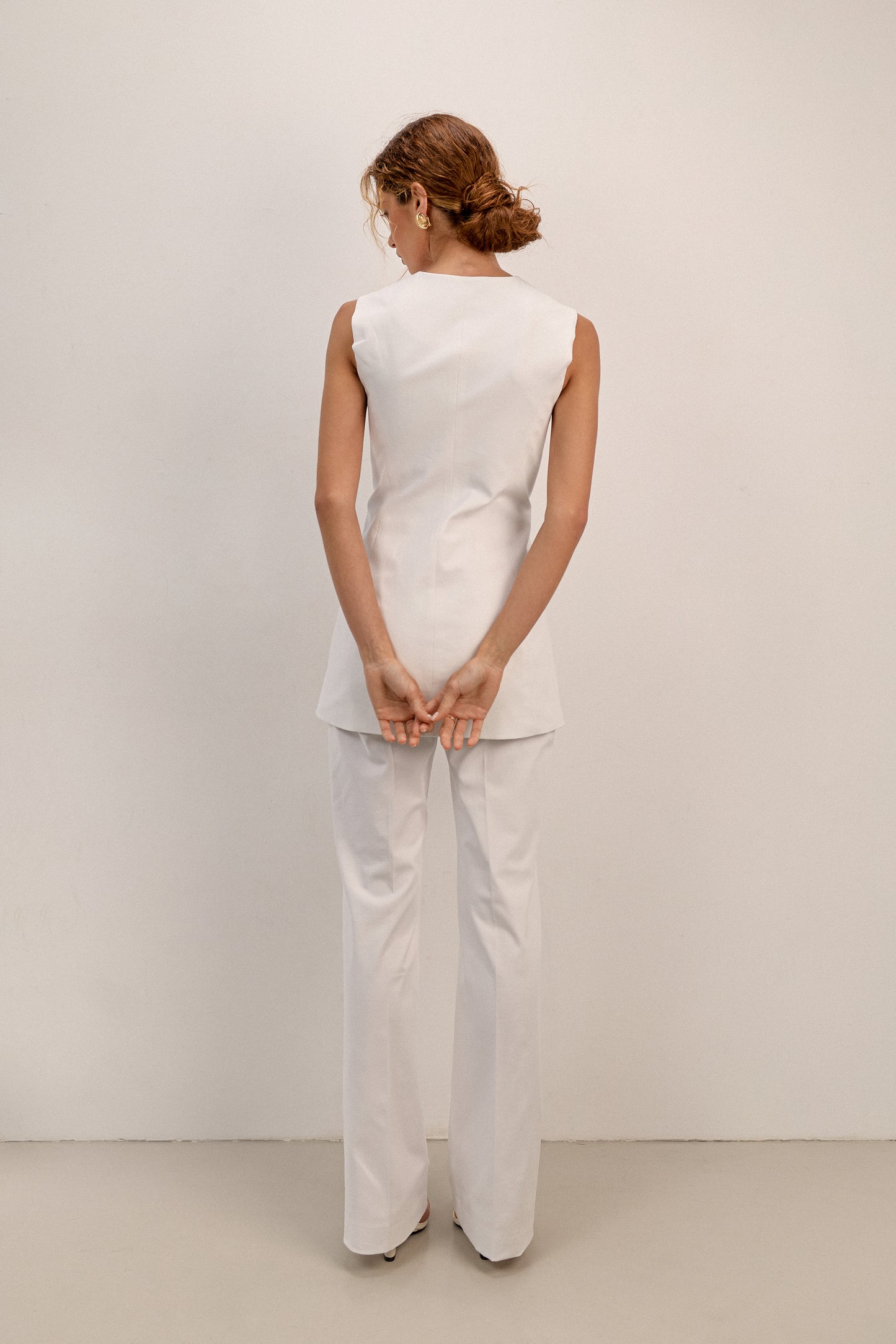 White Fitted Vest
