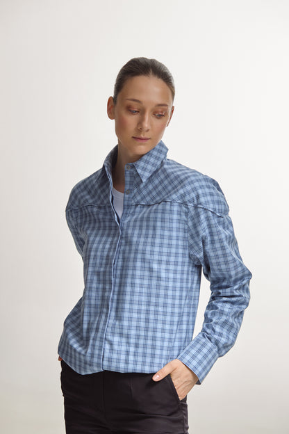 Blue Gingham Shirt