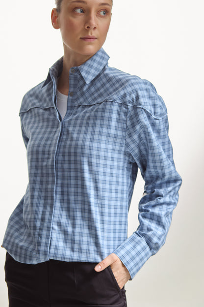 Blue Gingham Shirt