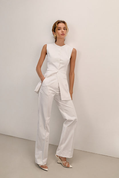 White Fitted Vest