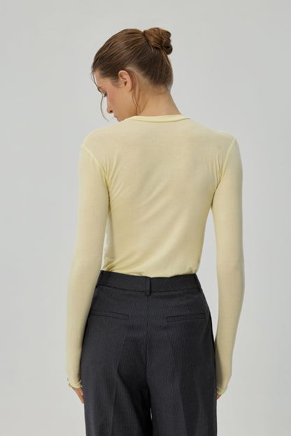 Лимонний лонгслів