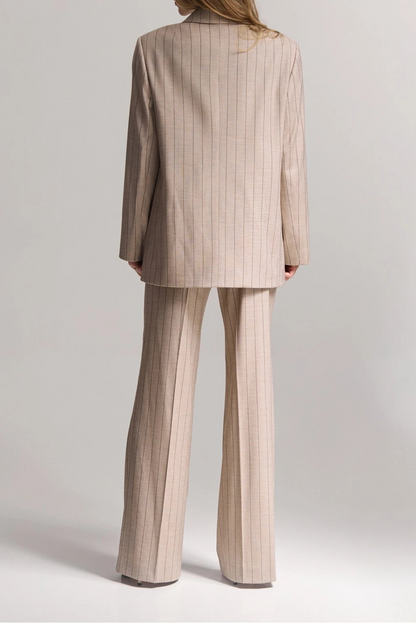 Hazelnut Pinstripe Trousers