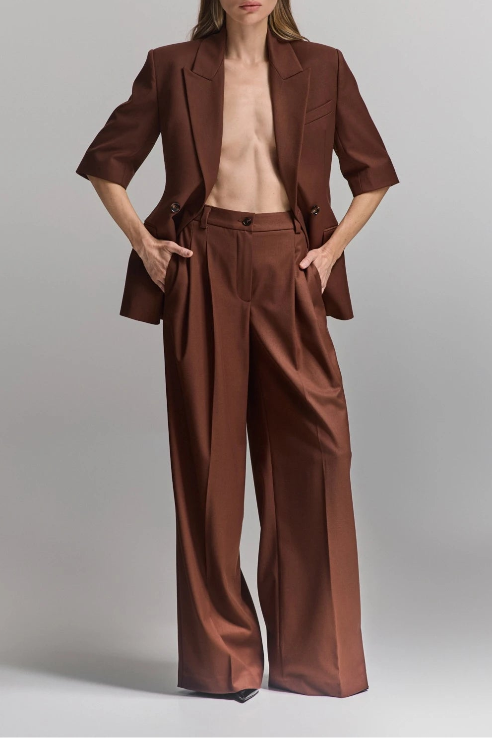 Nicole Trousers in Chocolate Shade