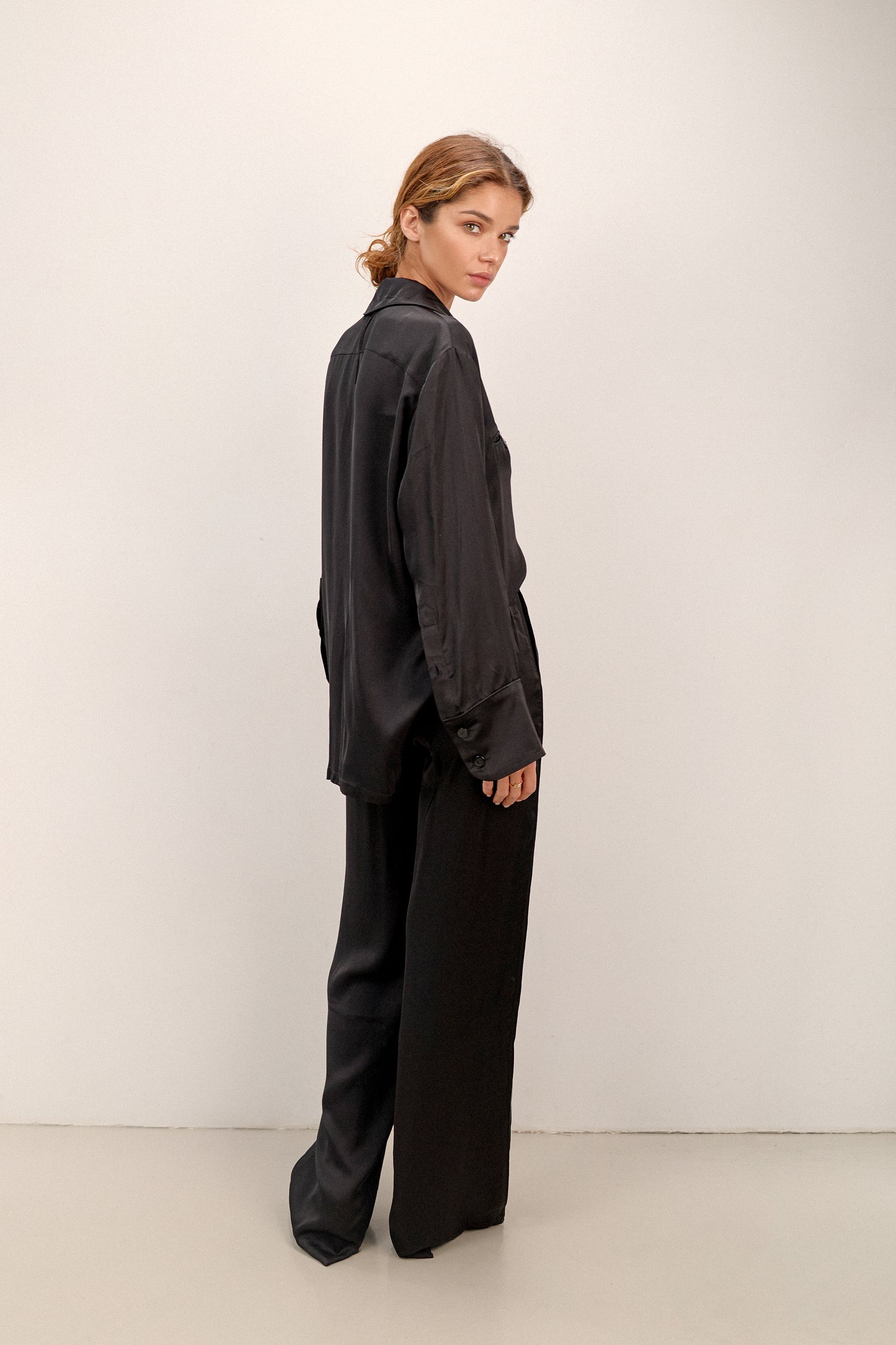 Black Silk Pants