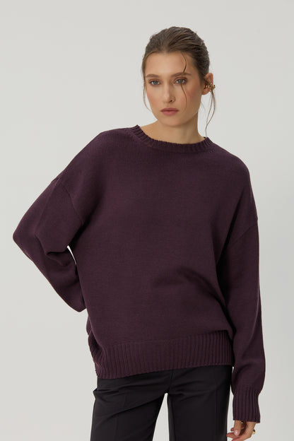 Prunelle sweater with a neck