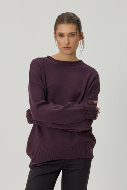 Prunelle sweater with a neck