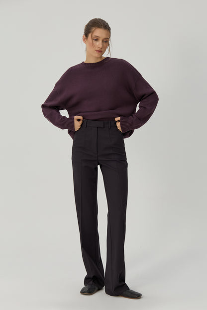 Prunelle sweater with a neck