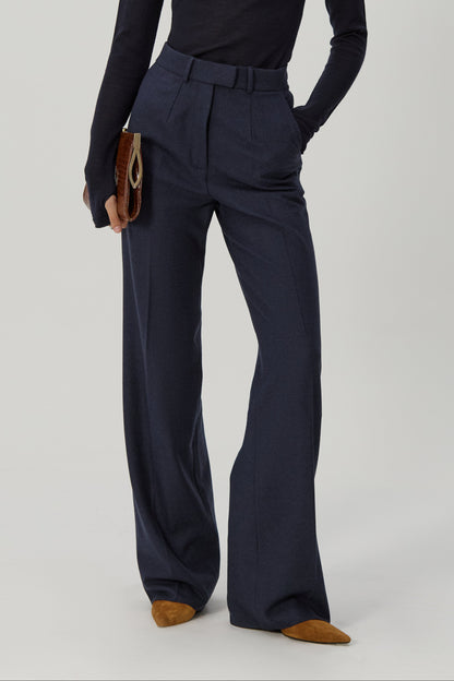 Wool trousers navy