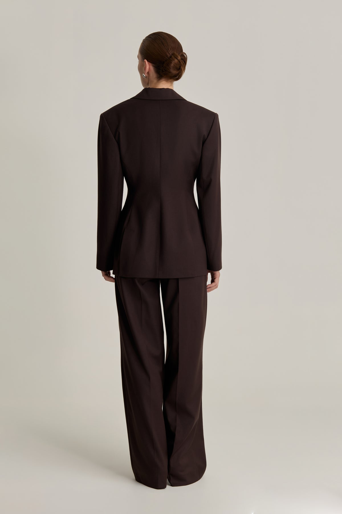 Klara Trousers Chocolate with Pleats