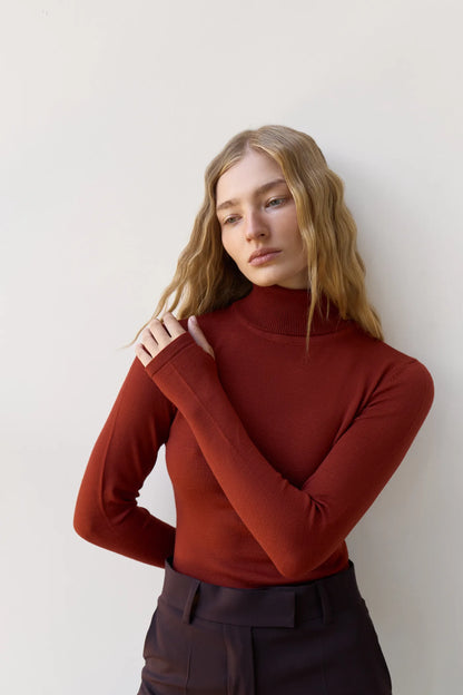 Prunelle sweater with a neck
