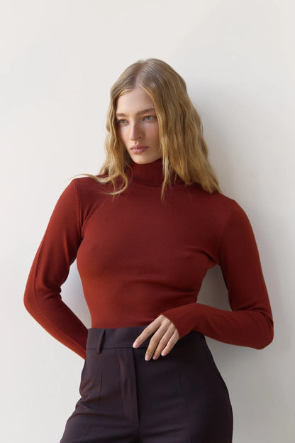 Prunelle sweater with a neck