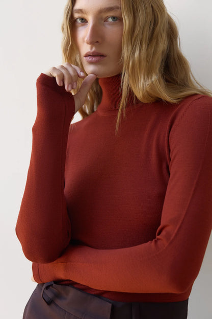 Prunelle sweater with a neck