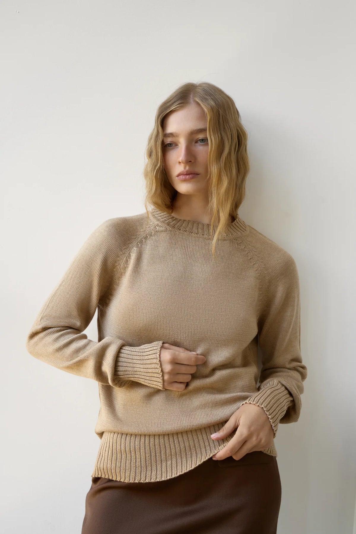 Prunelle sweater with a neck