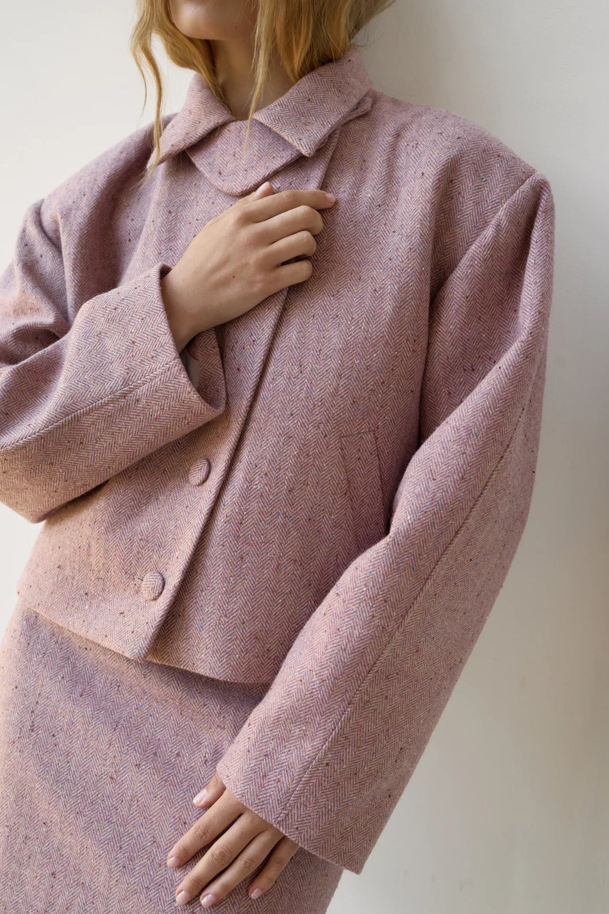 Cropped Bomber Jacket, Dusty Rose