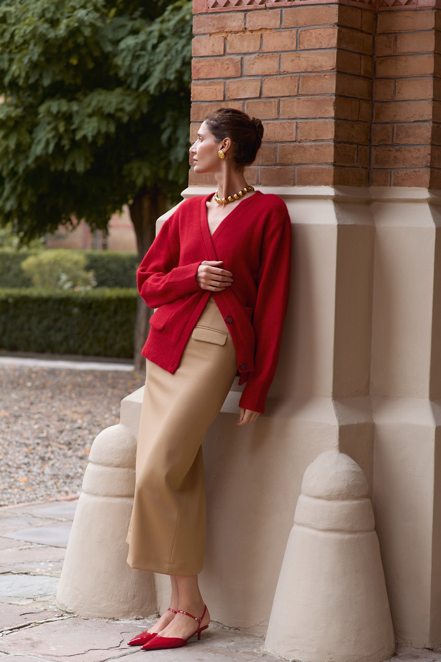 Red Cardigan Mary