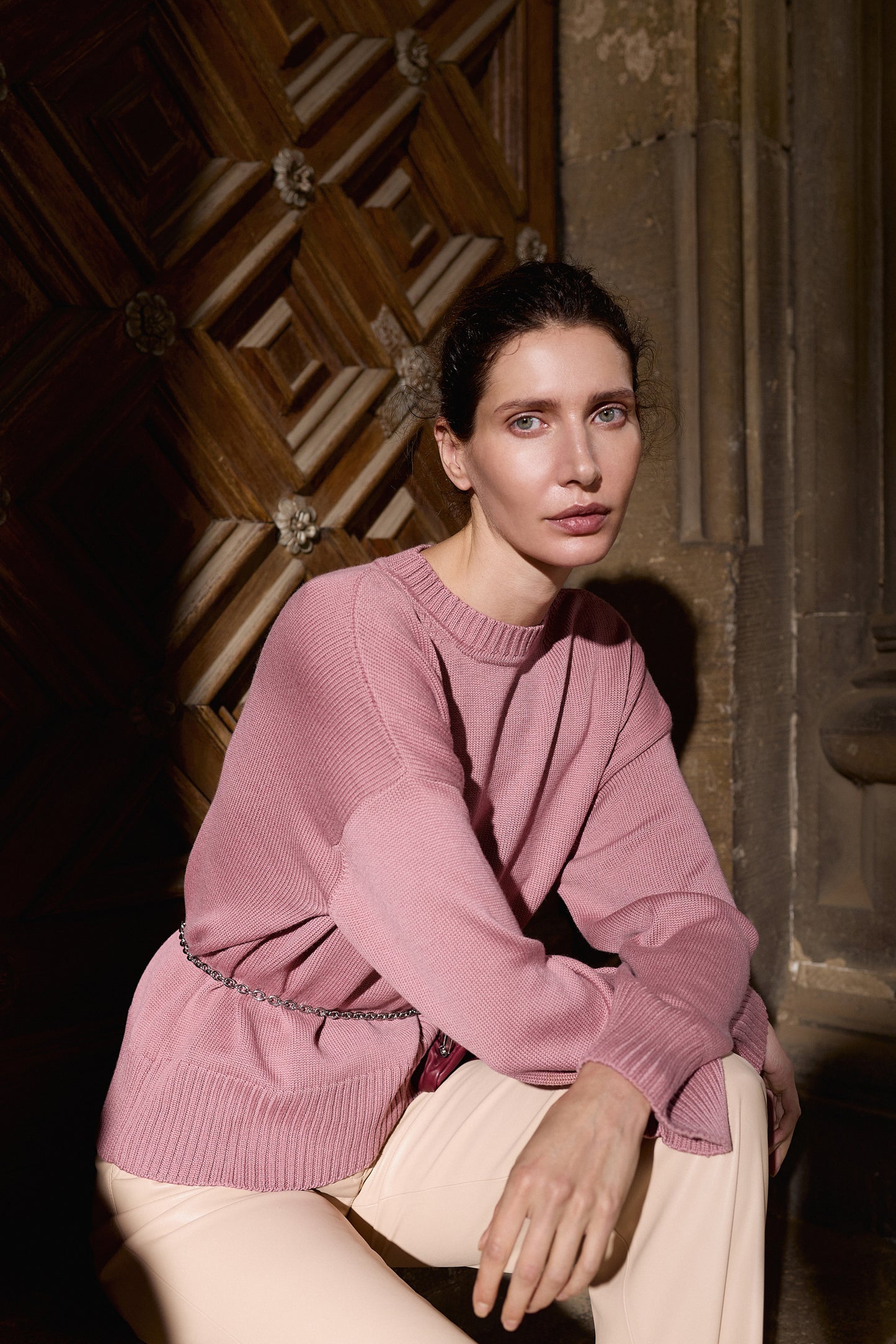 Dusty Rose Sweater Linda