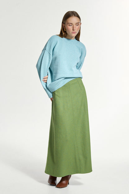 Green Wool Skirt