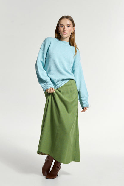 Green Wool Skirt