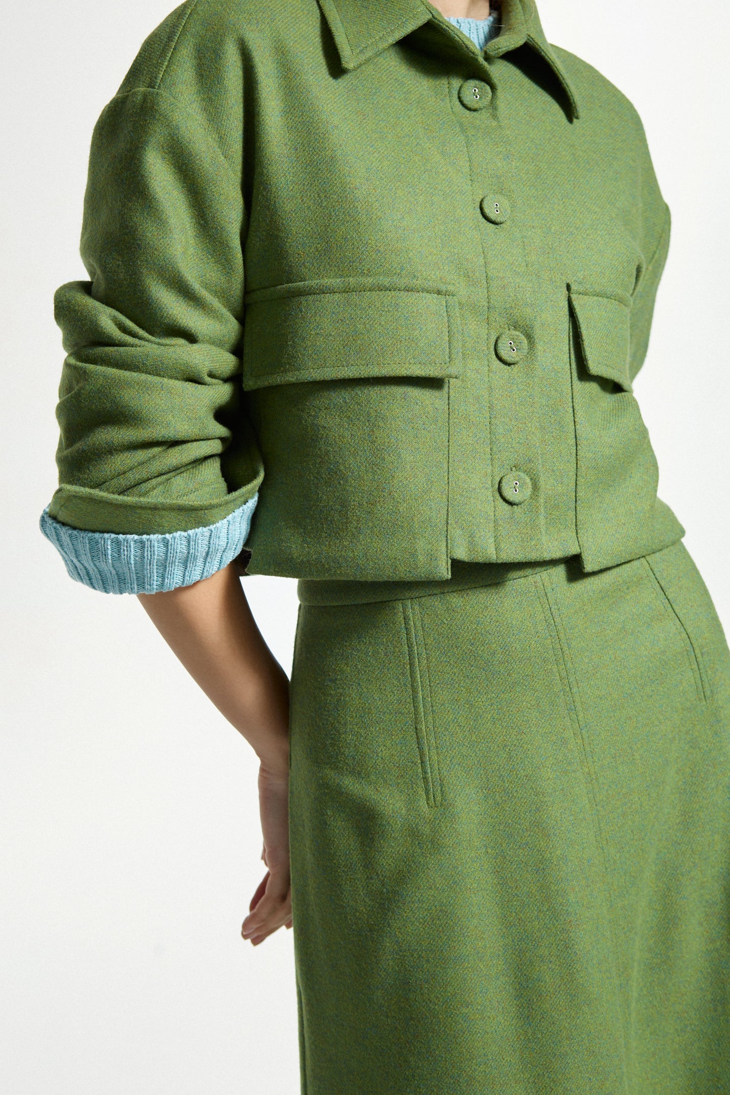 Green Cropped Jacket