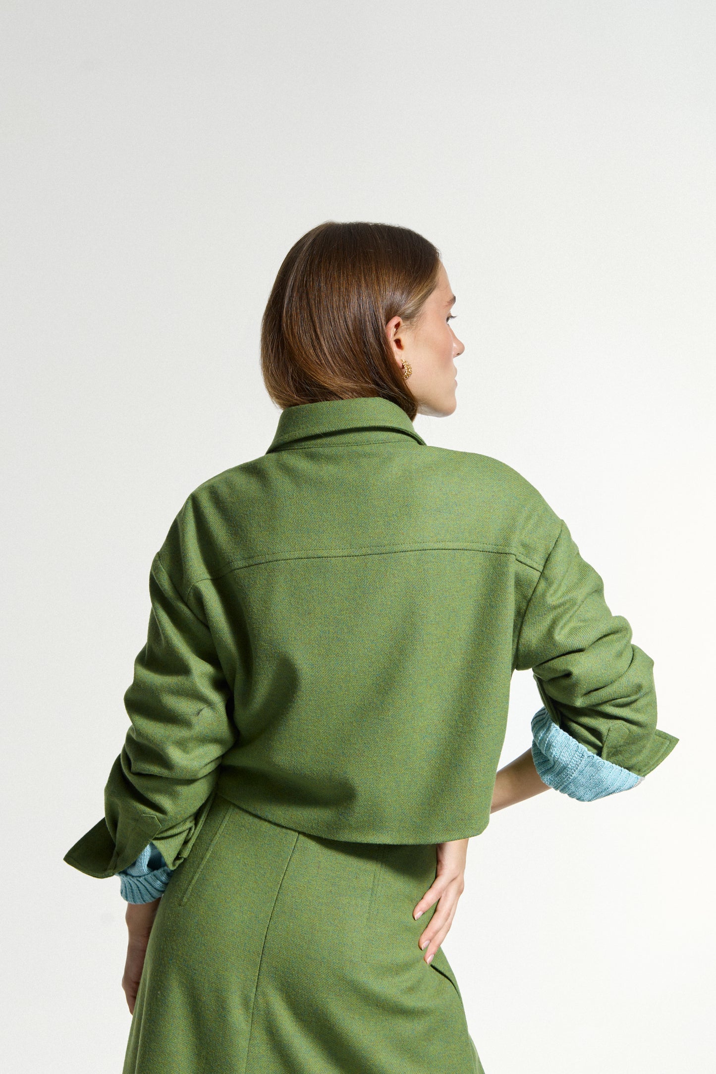 Green Cropped Jacket