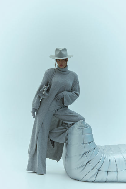 Сірий кардиган з розрізом «Limited Capsule Collection»