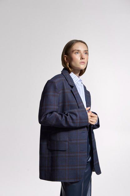 Blue checkered Jacket
