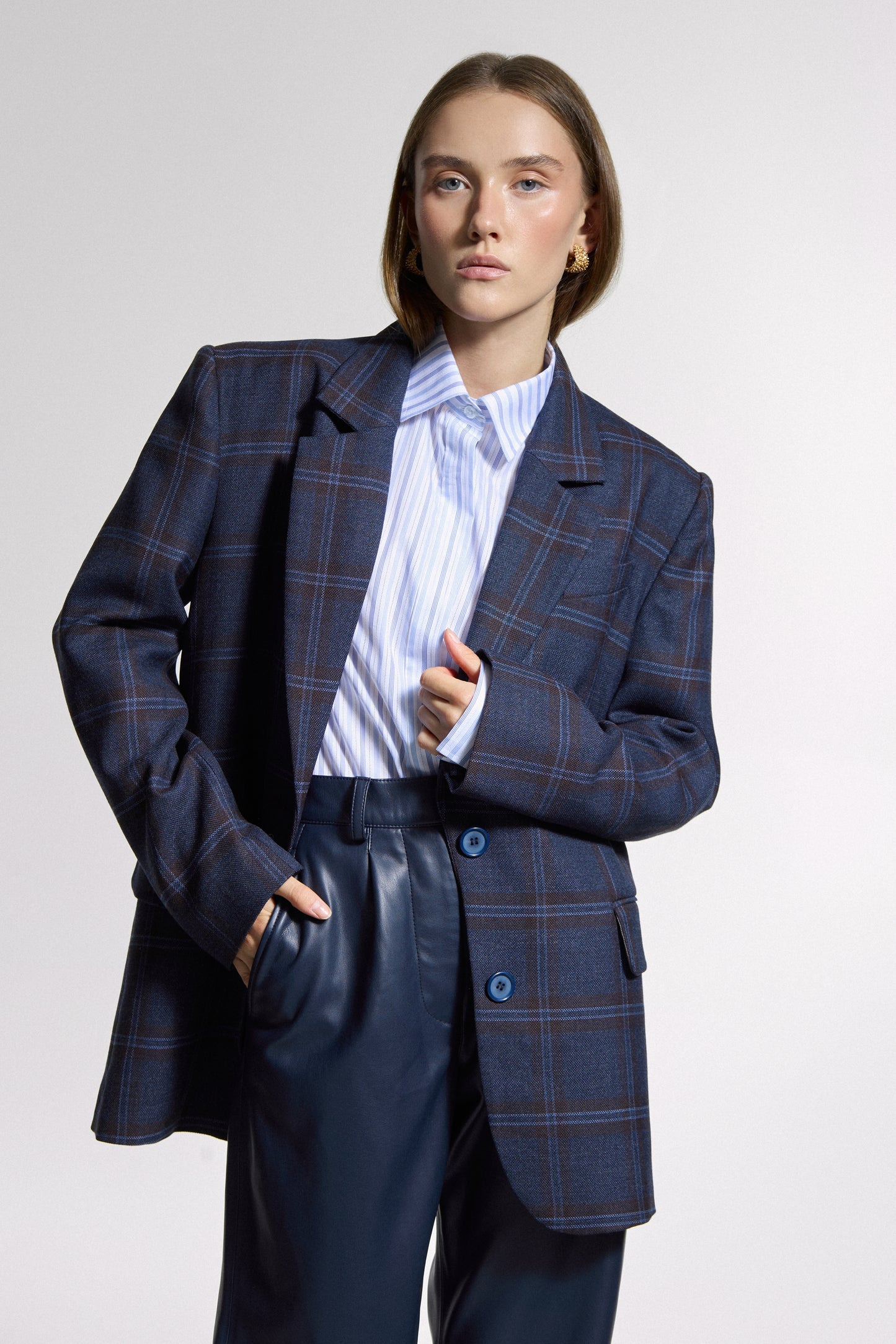 Blue checkered Jacket