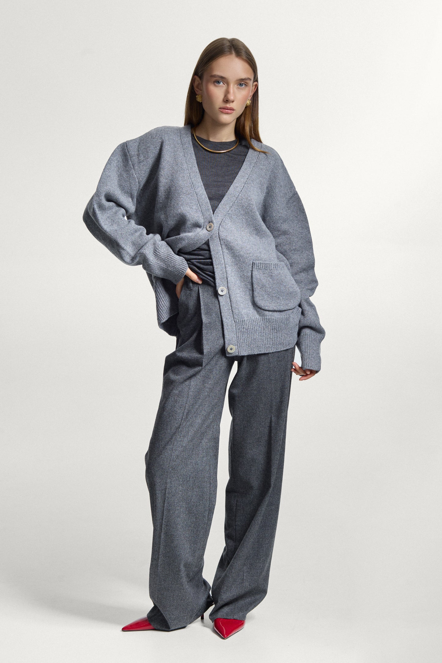Grey Wool Pants