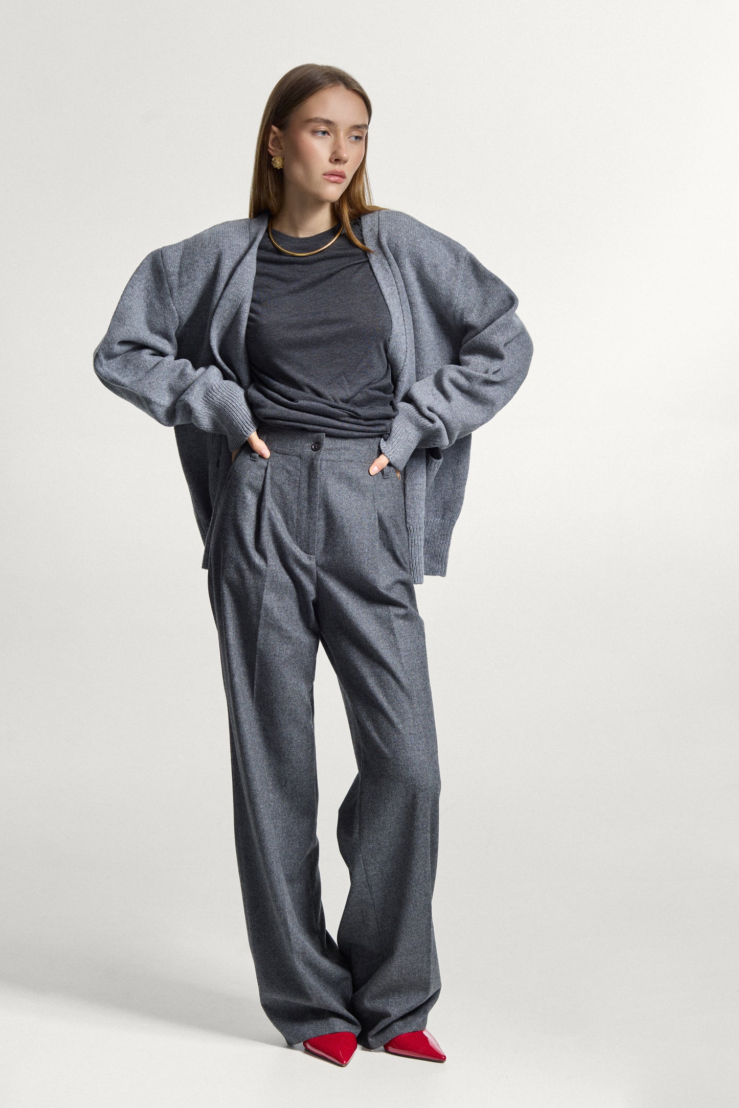 Grey Wool Pants
